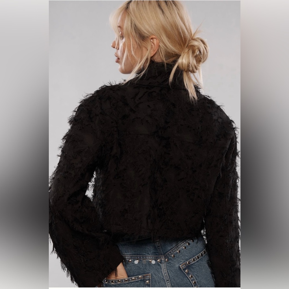 Anthropologie Eyelash Zip Jacket